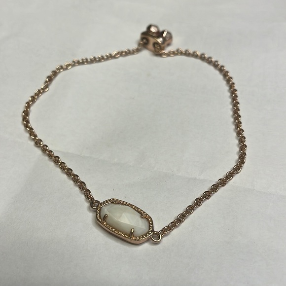 Kendra Scott Rose Gold Elaina Bracelet with white stone - Picture 2 of 4